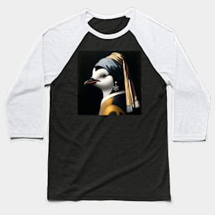 Wildlife Conservation - Pearl Earring Emperor Penguin Meme Baseball T-Shirt